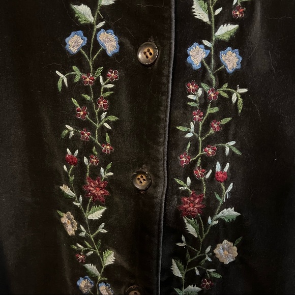 Vintage Putumayo Embroidered Velvet Jacket Sz S - Picture 2 of 5